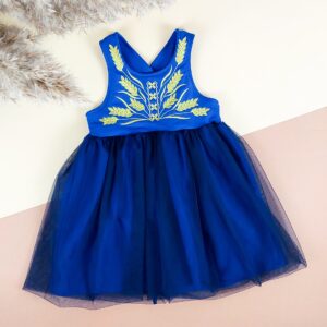 Сарафан з фатином дитячий "Купава", Електрик, 92 (2 роки)