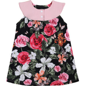 Сукня дитяча "Вікуся" комбінована, Рожевий, 80 (1 рік)