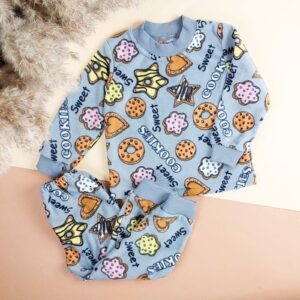 Дитяча флісова піжама, Темно-сірий, 116 (6 років)