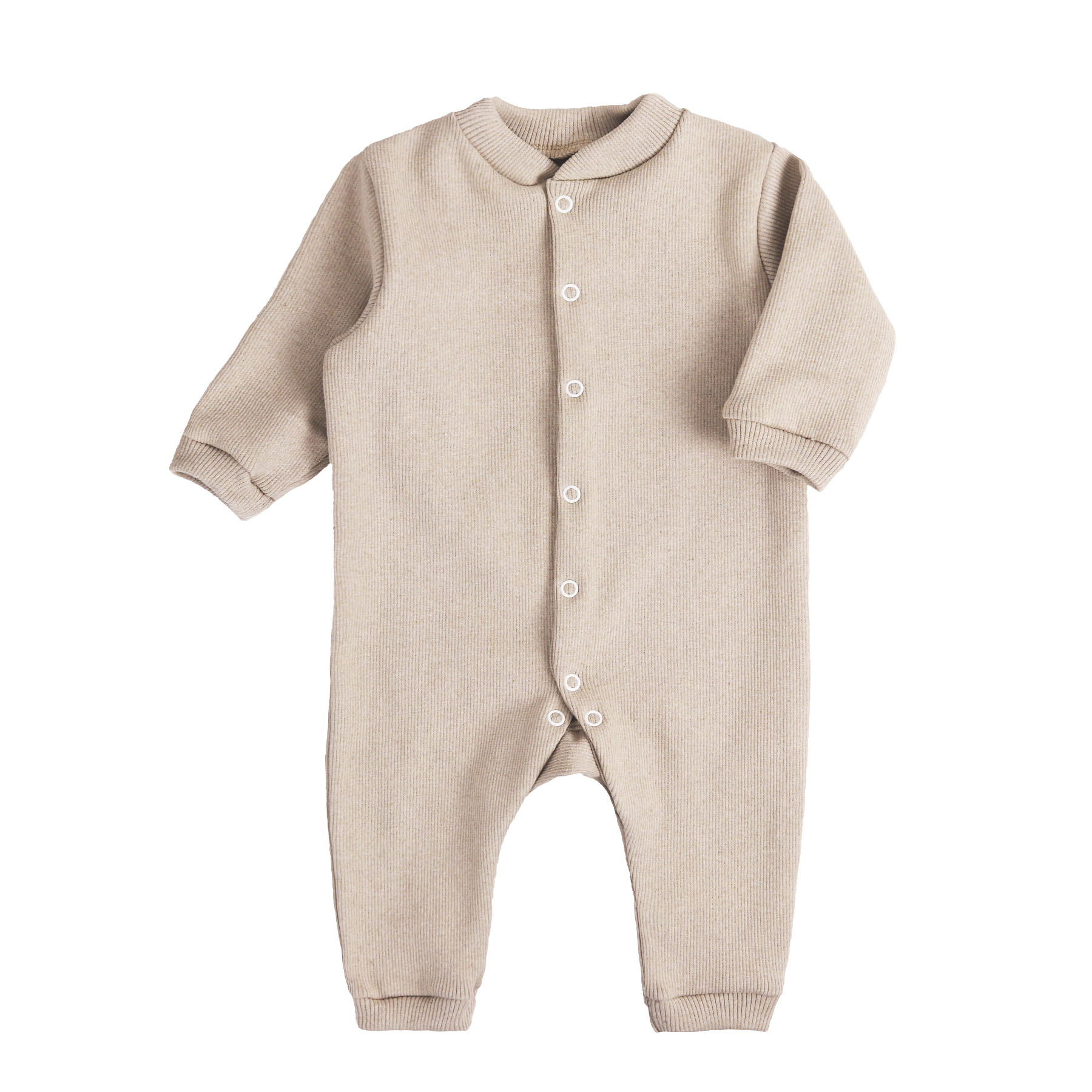 Бавовняний ясельний ромпер "Блейк" з начосом, Бежевий, 62 (3 міс)