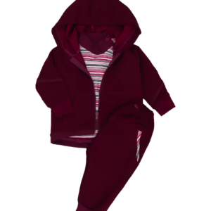 Комплект трійка ясельний "Brand", Бордовий, 74 (6-12 міс)