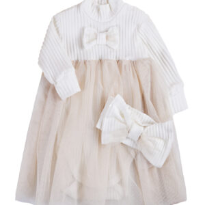 Боді ясельний "Лоліта" з фатином, Бежевий, 62 (3 міс)