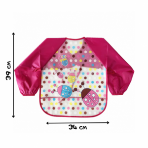 Дитячий фартух слинявчик з рукавами, Червоний