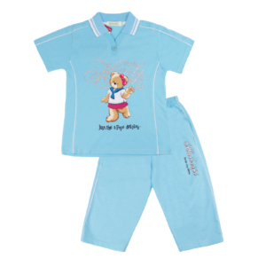 Спортивий костюм для дівчинки " Ведмедик", Блакитний, 128 (9 років)