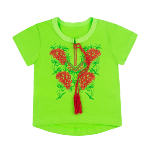 Футболка для дівчинки "Вишиванка 8", Салатовий, 62 (3 міс)