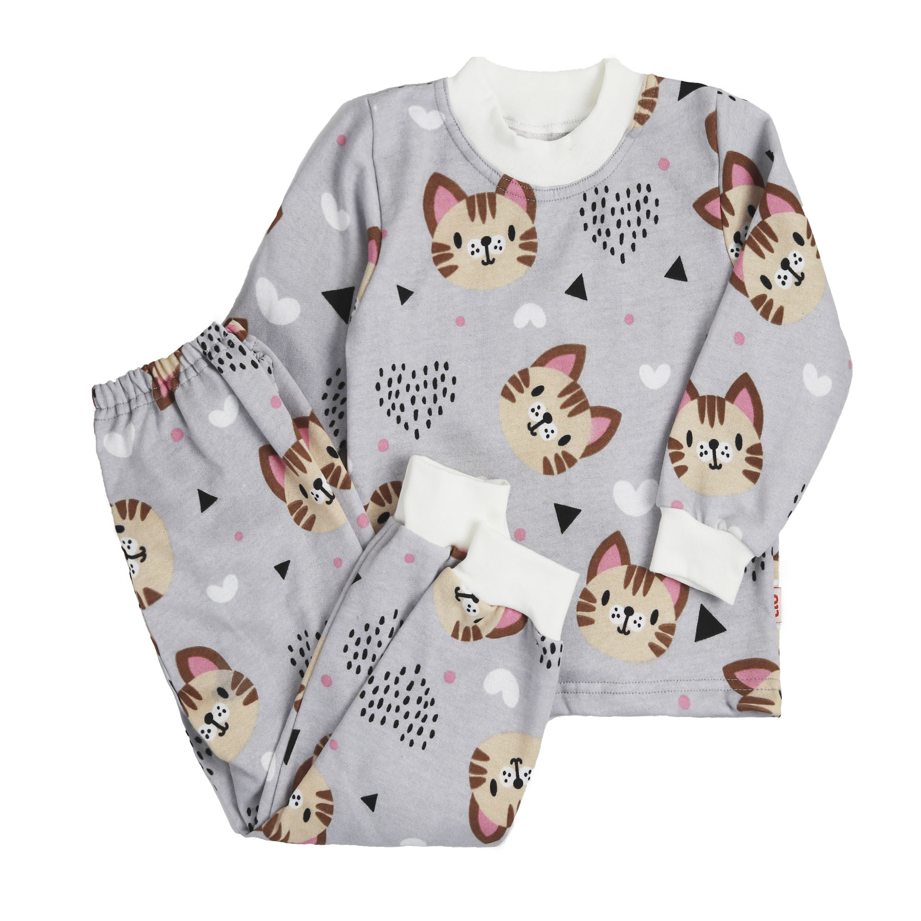 Дитяча піжама з начосом №9, Сірий, 98 (3 роки)