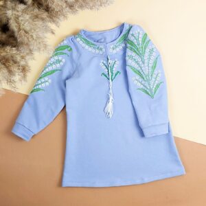 Сукня дитяча "Конвалія" з вишивкою, Лавандовий, 116 (6 років)