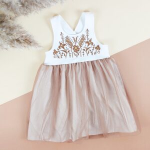 Сарафан з фатином дитячий "Купава", Капучіно, 98 (3 роки)