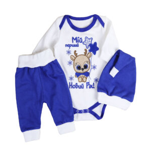 Комплект мій перший Новий рік "Оленятко", Електрик, 62 (3 міс)