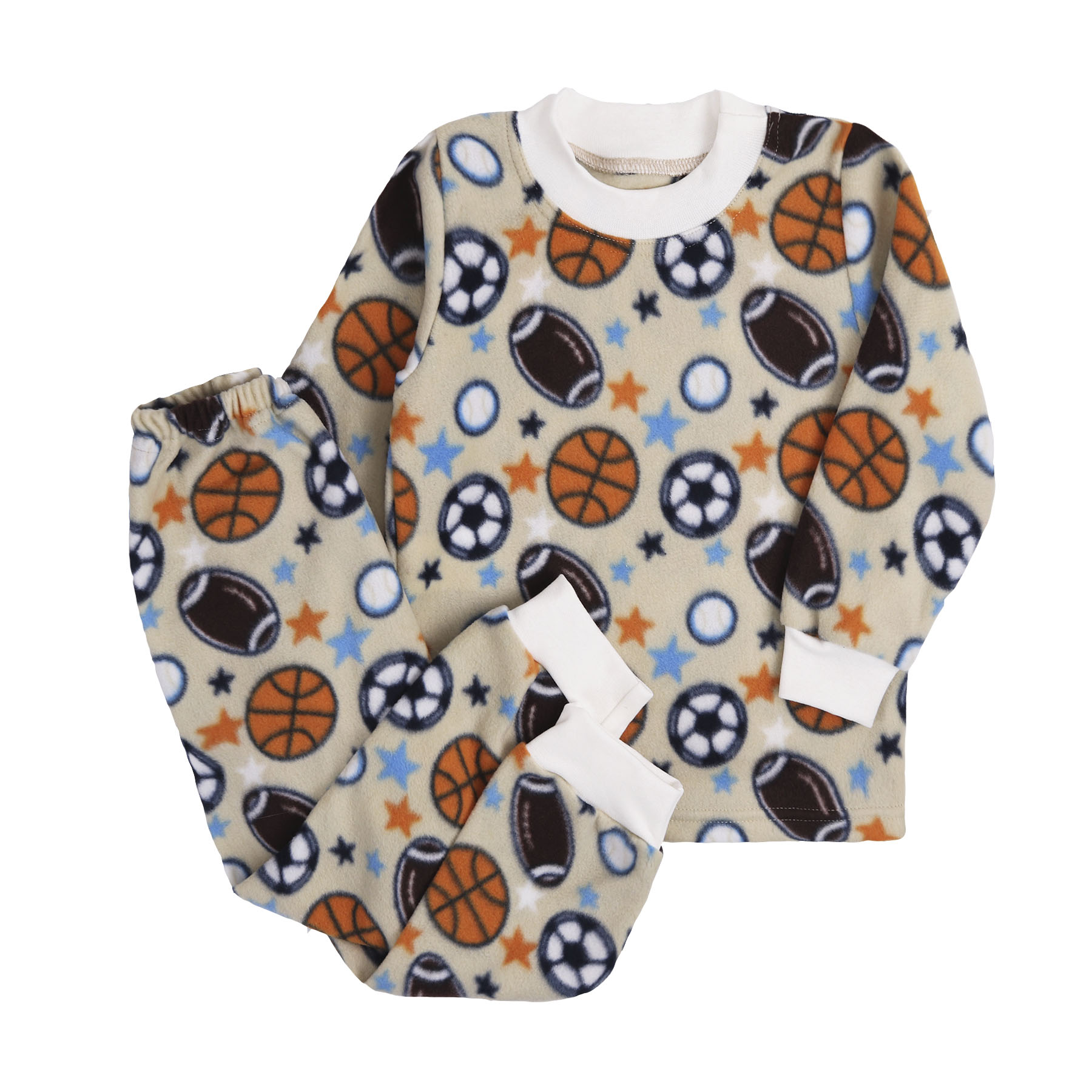 Дитяча флісова піжама, Латте, 92 (2 роки)