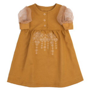 Сукня з коротким рукавом "Рута", Гірчичний, 86 (1.5 роки)