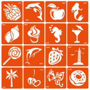 Набір трафаретів для біо-тату "Summer sweets" summer-sweets-16