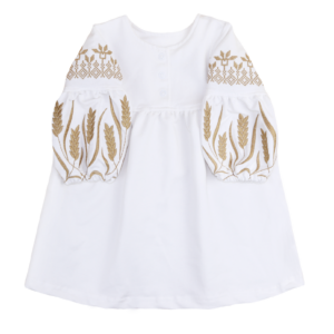 Сукня з вишивкою "Колоски", Молочний, 86 (1.5 роки)