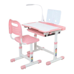 Дитяча Парта M 5068-8-2 зі стільцем, рожевий, підставка для книги