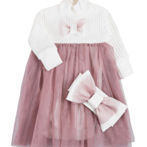 Боді ясельний "Лоліта" з фатином, Пудровий, 62 (3 міс)