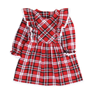 Тепла сукня дитяча з мереживом "Вів'єн 2.0", Червоний, 110 (5 років)