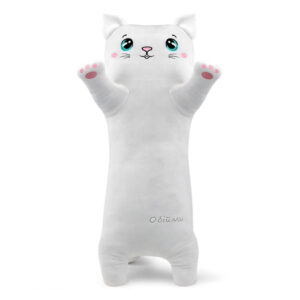 Декоративна подушка "Котик обіймашка Сніжок" FWPKITYSNOW23WT00 білий 77 см