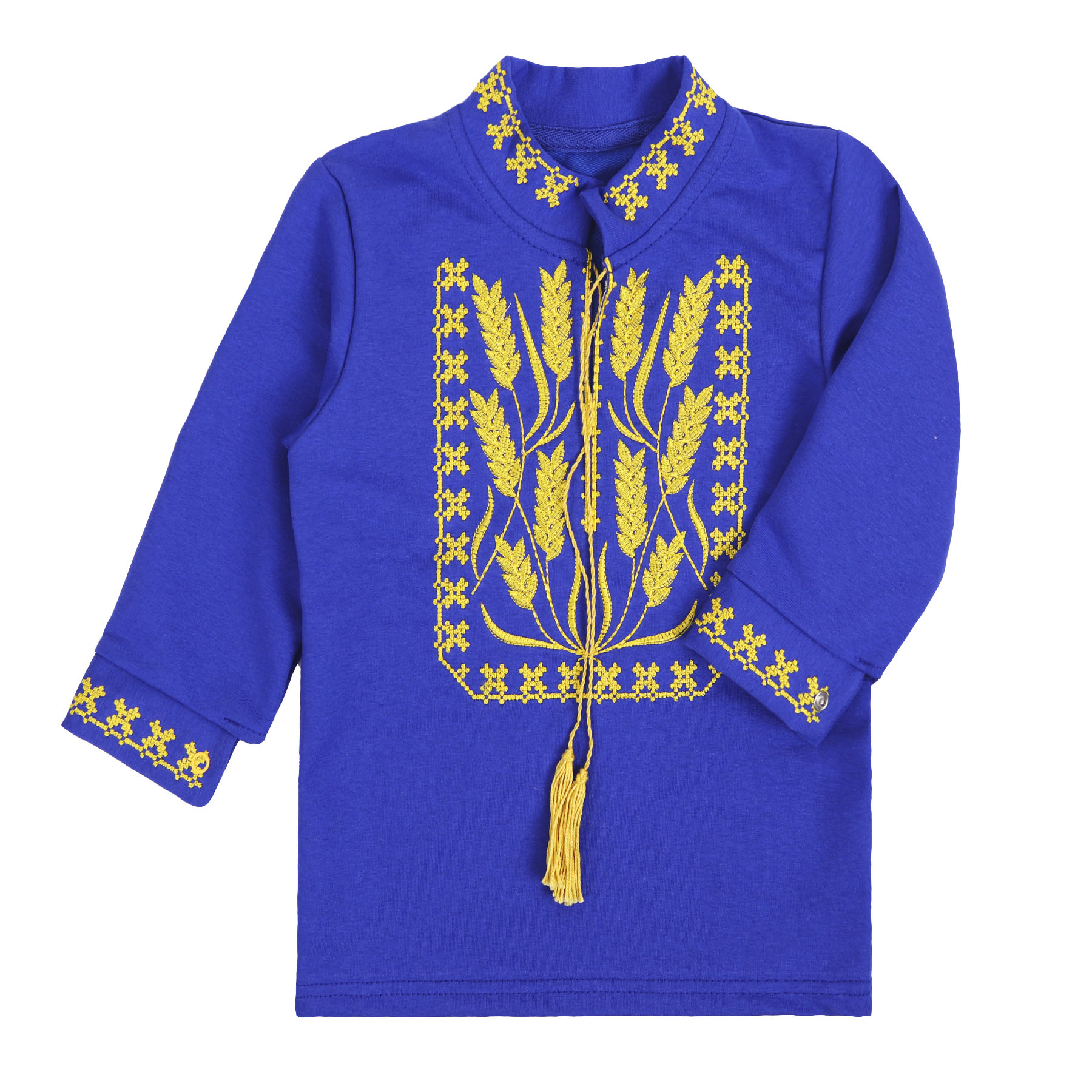 Вишиванка для хлопчика "Колоски", Електрик, 92 (2 роки)