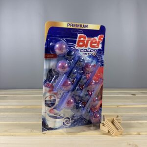 Твердий туалетний блок для унітазу Bref Кольорова вода Квіткова свіжість 50 г х 4 шт.