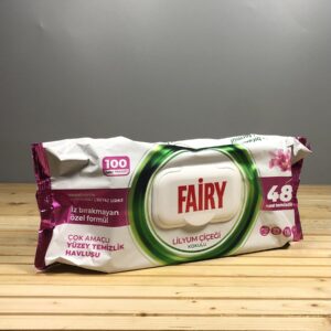 Вологі серветки для прибирання Fairy Lily універсальні, без хлору, з ароматом лілії - 100 шт.