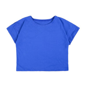 Базова бавовняна дитяча футболка oversize, Електрик, 92 (2 роки)