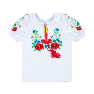 Блуза для дівчинки "Вишиванка-22", Білий, 80 (1 рік)