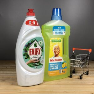 Набір для прибирання Fairy Sensetive 900 мл. + Mr. Proper Lemon 1 л.