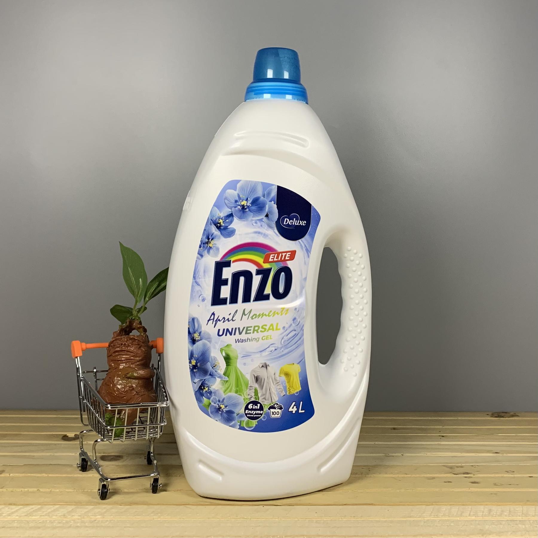 Парфюмований гель для прання Deluxe Enzo 6 в 1 Universal - 4 л. 100 прань.