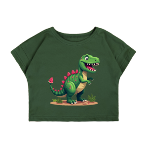 Дитяча футболка oversize "Кавунозавр" з принтом , Зелений, 92 (2 роки)