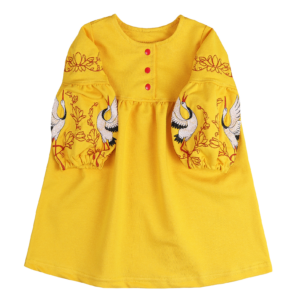 Дитяча сукня з вишивкою "Магнолія", Жовтий, 80 (1 рік)