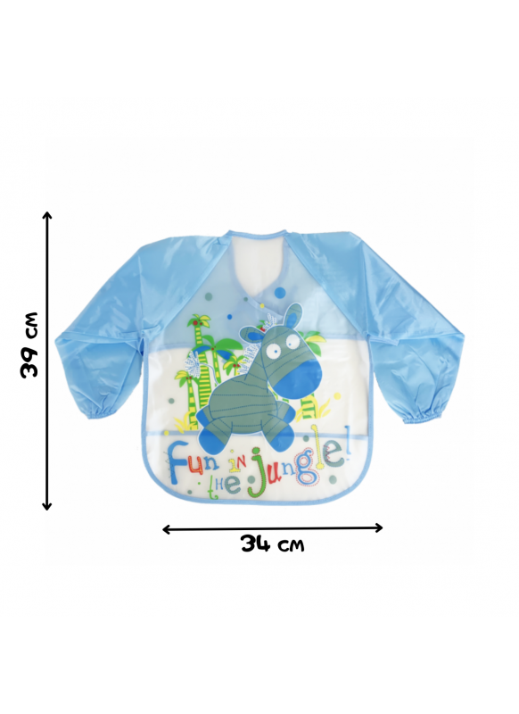 Дитячий фартух слинявчик з рукавами, Блакитний