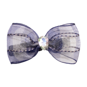 Фатіновий бантик на зажимі, Синій