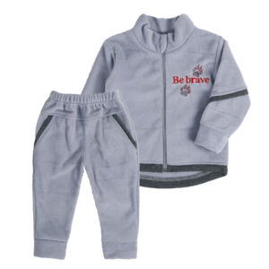 Флісовий дитячий костюм "Be Brave", Сірий, 80 (1 рік)