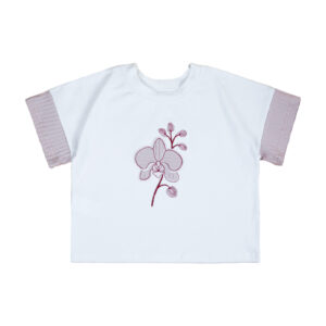 Футболка дитяча "Орхідея" вишивка, Білий, 98 (3 роки)