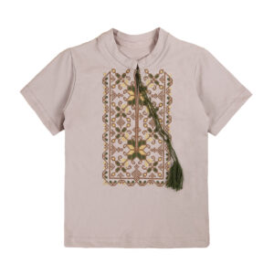 Футболка вишиванка для хлопчика "Орнамент", Какао, 86 (1.5 роки)
