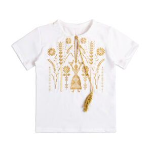 Футболка вишиванка дитяча "Оберіг", Білий, 146 (11 років)