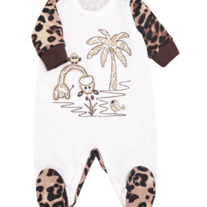 Комбінезон ясельний "Африка" з начосом, Коричневий, 56 (від 0 міс)