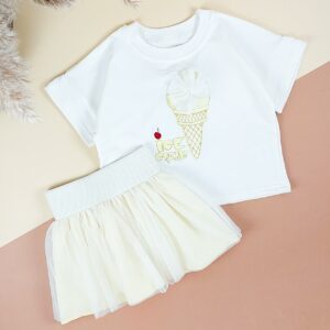 Комплект для дівчинки "Ice Cream", Вершково-жовтий, 98 (3 роки)