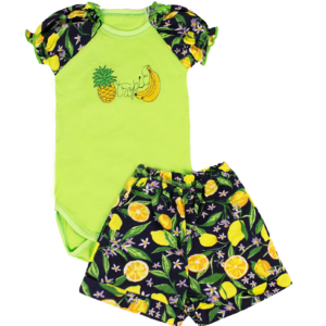 Комплект для дівчинки "Тропіки", Зелений, 68 (6 міс)