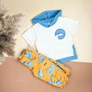 Комплект дитячий "Спайк" футболка+штани, Молочний, 80 (1 рік)