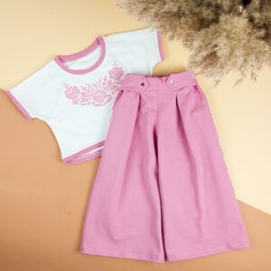 Комплект  з вишивкою "Ніколь", Рожевий, 128 (9 років)