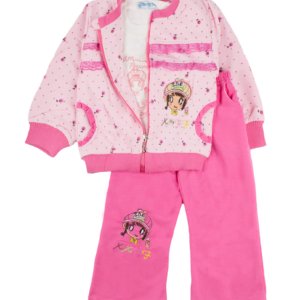 Комплект-трійка для дівчаток "Лялька", Пудровий, 74 (6-12 міс)