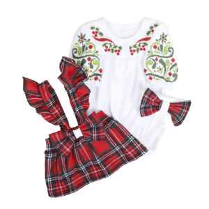 Комплект ясельний для дівчаток "Кадріль. Ялинка", Бордовий, 62 (3 міс)