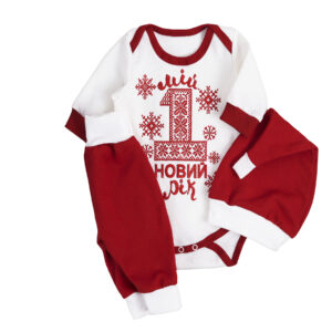 Комплект ясельний "Мій перший Новий Рік. Орнамент", Червоний, 68 (6 міс)