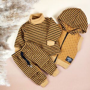 Комплект ясельний трійка капітон, Гірчичний, 74 (6-12 міс)