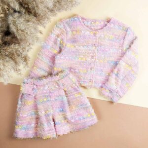 Комплект жакет + шорти-спідниця "Шеррі", Рожевий, 128 (9 років)