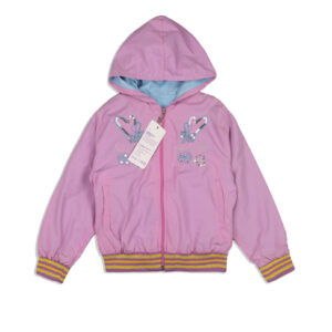 Куртка-вітрівка для дівчинки, Пудровий, 6 років
