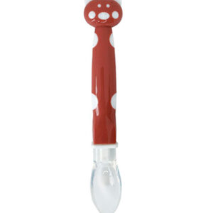 Ложка дитяча із силіконовим ковшиком, Коричневий