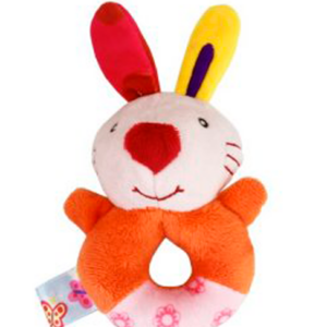 М'яка іграшка - брязкальце " Звірята ", Пудровий