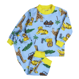 Піжама дитяча бавовняна з начосом, Блакитний, 110 (5 років)